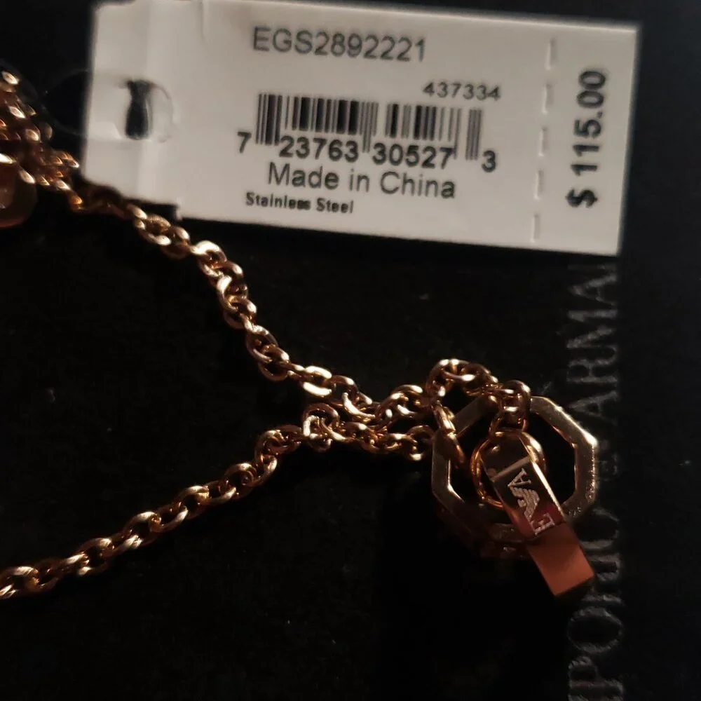 Emporio Armani Rose Gold-Tone Chain Bracelet - Picture 10 of 14